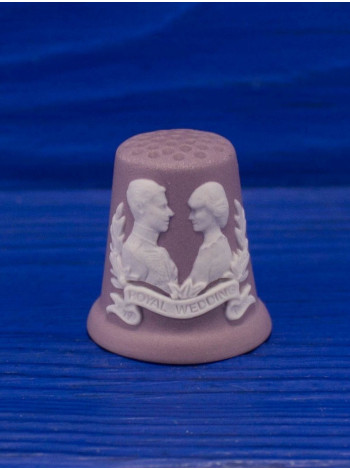 Wedgwood наперсток Royal Wedding, Свадьба Чарльза и Дианы, винтажный, коллекционный, бисквитный фарфор, джаспер