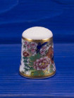 Hakutoh наперсток Peacocks винтажный, коллекционный, фарфоровый, Thimble Collectors Club