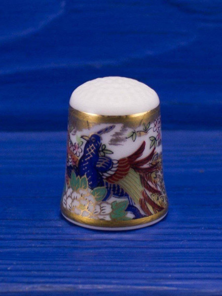 Hakutoh наперсток Peacocks винтажный, коллекционный, фарфоровый, Thimble Collectors Club
