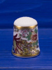 Hakutoh наперсток Peacocks винтажный, коллекционный, фарфоровый, Thimble Collectors Club