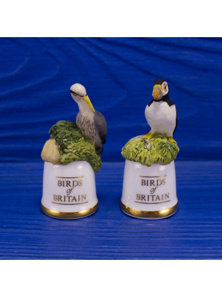 Пара наперстков "Heron и Puffin" из коллекционной серии BIRDS of BRITAIN от Sutherland