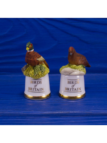 Пара наперстков "Pheasant и Red Grouse" из коллекционной серии BIRDS of BRITAIN от Sutherland