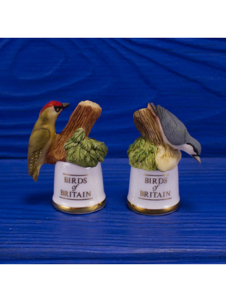 Пара наперстков "Green Woodpecker и Nuthatch" серии BIRDS of BRITAIN от Sutherland