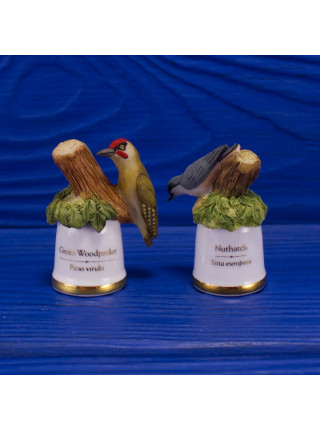 Пара наперстков "Green Woodpecker и Nuthatch" серии BIRDS of BRITAIN от Sutherland