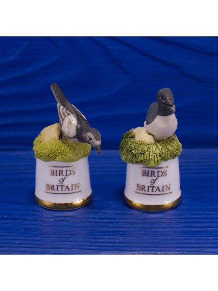 Пара наперстков "Pied Wagtail и Guillemit" серии BIRDS of BRITAIN от Sutherland