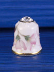 Sutherland наперсток Cherry Blossoms, винтажный, коллекционный, фарфоровый, Thimble Collectors Club