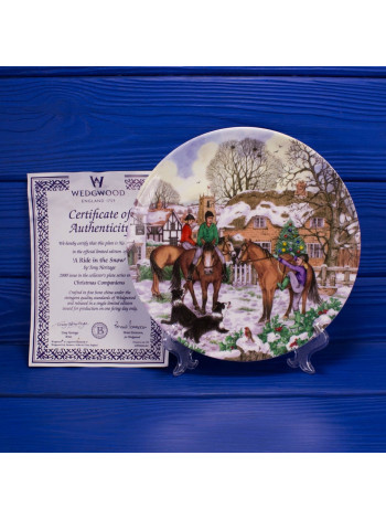 Тарелка Wedgwood с сертификатом "A Ride in the Snow"