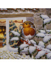 Тарелка Hammilton Collection номер 0075 с сертификатом "Christmas Cottage" коллекционной серии Robins Christmas
