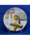 Тарелка Hammilton Collection номер 0019 с сертификатом "Christmas Companions" коллекционной серии Robins Christmas