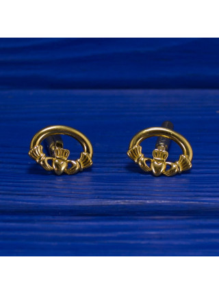 Ирландские винтажные запонки от Solvar с изображением Claddagh