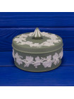 Редкая большая шкатулка от Wedgwood зелёный Jasper