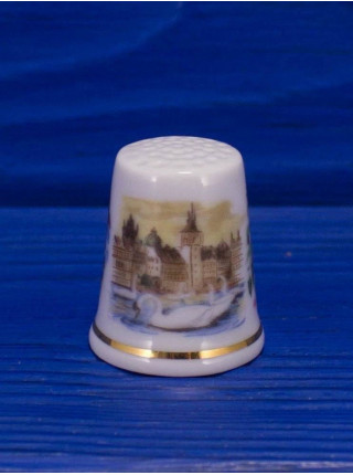 Epiag наперсток Images of Prague винтажный, коллекционный, фарфоровый, Thimble Collectors Club