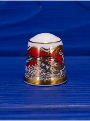 Don Pottery наперсток Gold Imari, винтажный, коллекционный, фарфоровый, Thimble Collectors Club