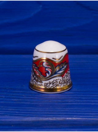 Don Pottery наперсток Gold Imari, винтажный, коллекционный, фарфоровый, Thimble Collectors Club