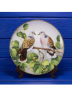 Franklin Mint, Limoges, Haviland тарелка Turtle Dove, горлица, винтажная, фарфоровая