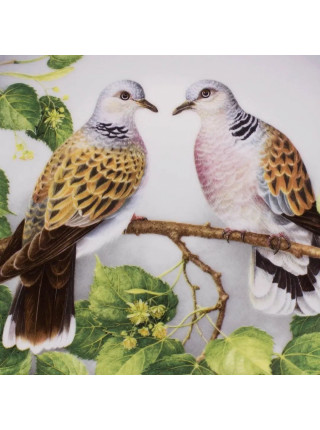 Franklin Mint, Limoges, Haviland тарелка Turtle Dove, горлица, винтажная, фарфоровая