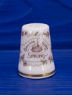Royal Doulton наперсток Spring, Весна, Brambly Hedge, Jill Barklem, винтажный, коллекционный, фарфоровый