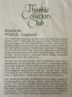 Poole Pottery наперсток Seabirds, винтажный, коллекционный, Thimble Collectors Club