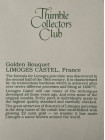 Limoges наперсток Golden Bouquet, винтажный, коллекционный, фарфоровый, Thimble Collectors Club