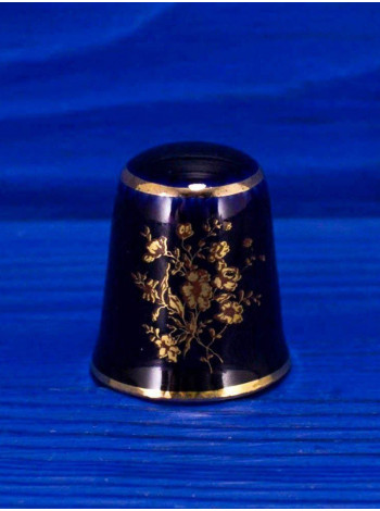 Limoges наперсток Golden Bouquet, винтажный, коллекционный, фарфоровый, Thimble Collectors Club
