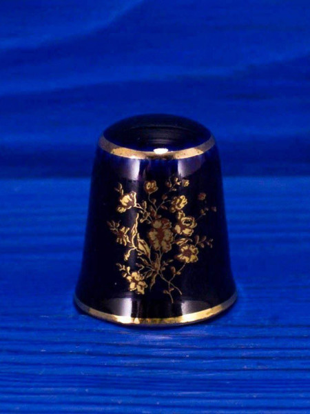 Limoges наперсток Golden Bouquet, винтажный, коллекционный, фарфоровый, Thimble Collectors Club