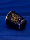 Limoges наперсток Golden Bouquet, винтажный, коллекционный, фарфоровый, Thimble Collectors Club