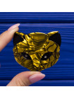 Качественная реплика всемирно известной Cat head brooch pin от Lea Stein
