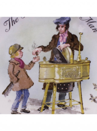 Тарелка №1680 D A The Baked Potato Men коллекционной серии The Street Sellers of London с иллюстрациями художника John Finnie. Англия, 1985 год. Уличные торговцы