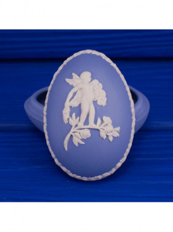 Wedgwood шкатулка в форме яйца, винтажная, коллекционная, джаспер, бисквитный фарфор