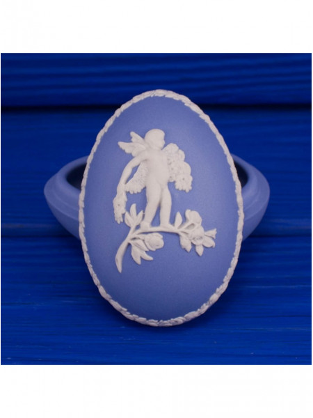 Wedgwood шкатулка в форме яйца, винтажная, коллекционная, джаспер, бисквитный фарфор