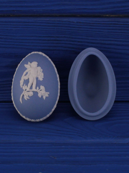 Wedgwood шкатулка в форме яйца, винтажная, бисквитный фарфор, джаспер