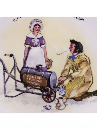 Тарелка №2793 A The Water Carrier коллекционной серии The Street Sellers of London с иллюстрациями художника John Finnie. Англия, 1986 год. Уличные торговцы