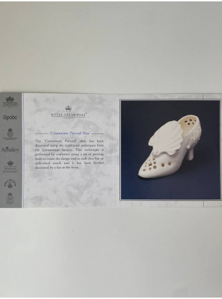 Royal Creamware туфелька Creamware Pierced Shoe, миниатюрная, винтажная, коллекционная, декоративная