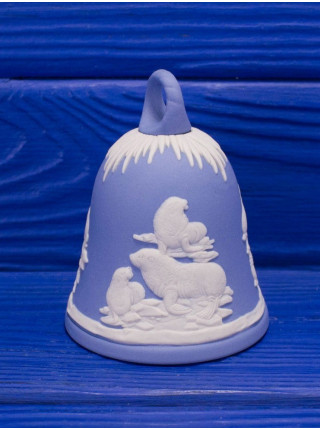 Wedgwood колокольчик New Year 1982, новогодний, винтажный, коллекционный, бисквитный фарфор, джаспер