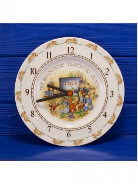 Royal Doulton часы настенные The Bunnykins Teaching Clock, коллекционные, винтажные