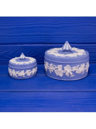 Редкая коллекционная винтажная шкатулка с виноградной лозой от Wedgwood 1956 года большая
