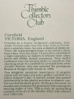 Victoria наперсток Cornfield, винтажный, коллекционный, Thimble Collectors Club