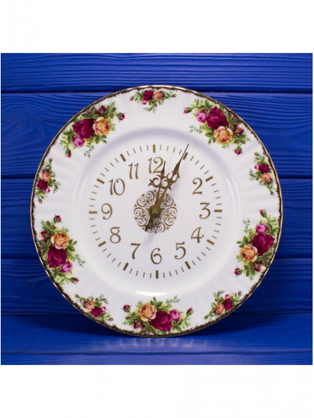 Royal Albert часы настенные Old Country Roses, фарфоровые, винтажные, коллекционные