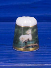 NG Oficina de Porcelanas наперсток Egrets, винтажный, коллекционный, Thimble Collectors Club