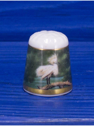 NG Oficina de Porcelanas наперсток Egrets, винтажный, коллекционный, Thimble Collectors Club