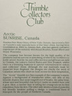 Sunrise наперсток Arctic, винтажный, коллекционный, Thimble Collectors Club