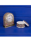 Wedgwood комплект для дамского столика Clio, часы и шкатулка, винтажный, фарфоровый