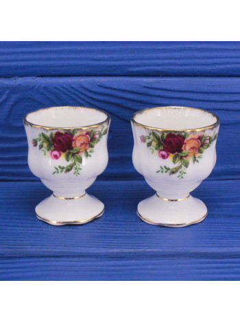 Royal Albert пара рюмок для яиц Old Country Roses, винтажные, фарфоровые