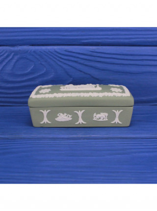 Wedgwood шкатулка прямоугольная, винтажная, коллекционная, джаспер, бисквитный фарфор