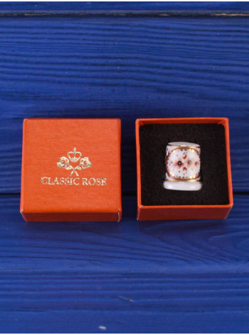 Коллекционный винтажный наперсток Autumn Gold от Classic Rose, Thimble Collectors Club
