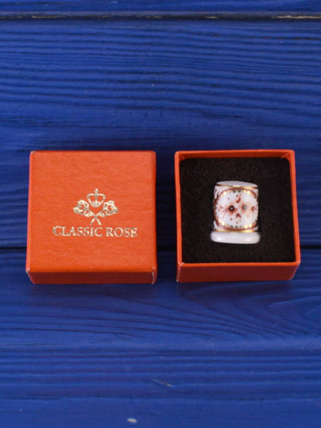 Коллекционный винтажный наперсток Autumn Gold от Classic Rose, Thimble Collectors Club