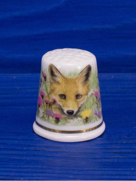 Avonvale наперсток Fox Cub, винтажный, коллекционный, фарфоровый, Thimble Collectors Club