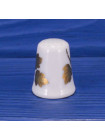 Vohenstrauss Porzellan наперсток Golden Leaves, винтажный, коллекционный, Thimble Collectors Club