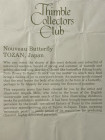 Tozan наперсток TNouveau Butterfly винтажный, коллекционный, фарфоровый, Thimble Collectors Club