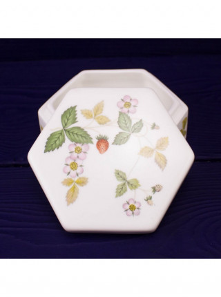 Wedgwood шкатулка Wild Strawberry, винтажная, фарфоровая